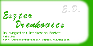 eszter drenkovics business card